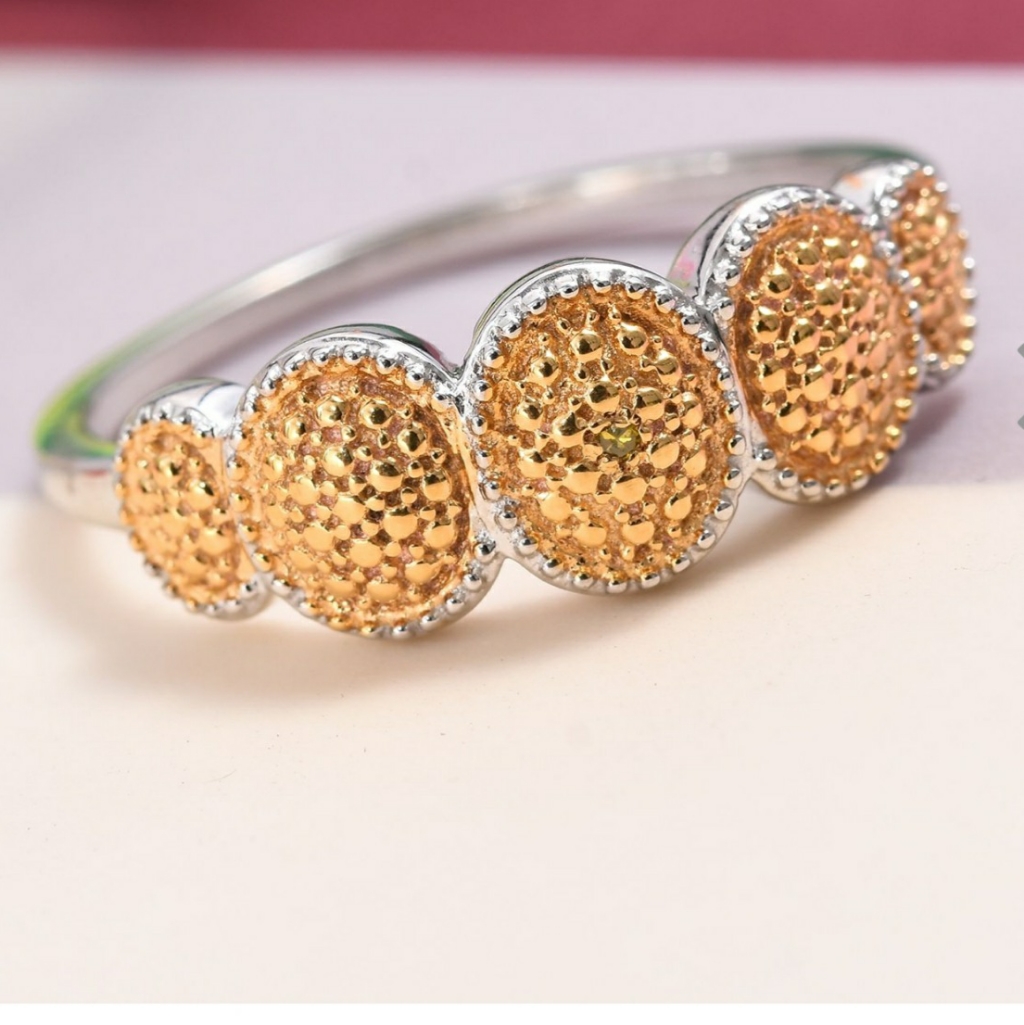 Yellow Diamond Yellow Rhodium, Platinum .925 Ss